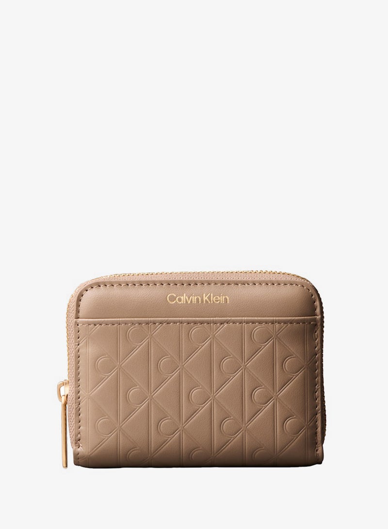 CALVIN KLEIN Embossed Emblem Logo Zip Wallet - Image 1